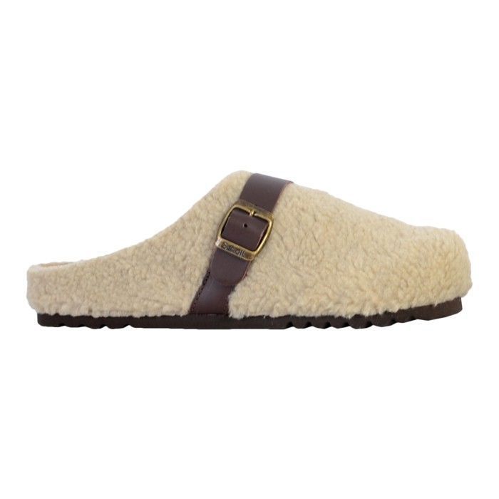 Chausson en cuir Scholl Charlotte pour femme Beige Marron