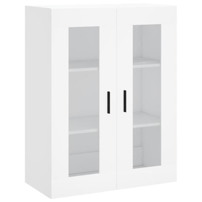 Buffet haut Blanc 69 5x34x180 cm Bois d ing nierie SALALIS