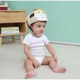 Casque Antichoc de Sécurité 42-62cm Réglable Bébé Infantile Chapeau de Protection pour Marche Rampants Domestique en Coton Douce-2