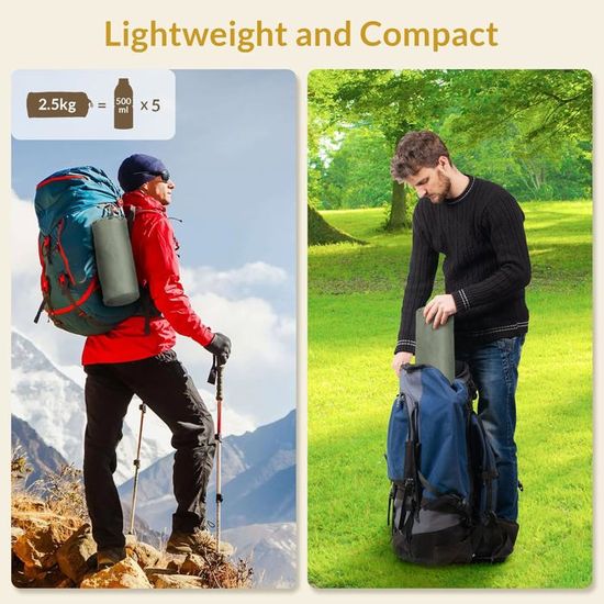 Lit de camping pliant avec sac de transport 186×66×52 cm 150 kg - Conforama