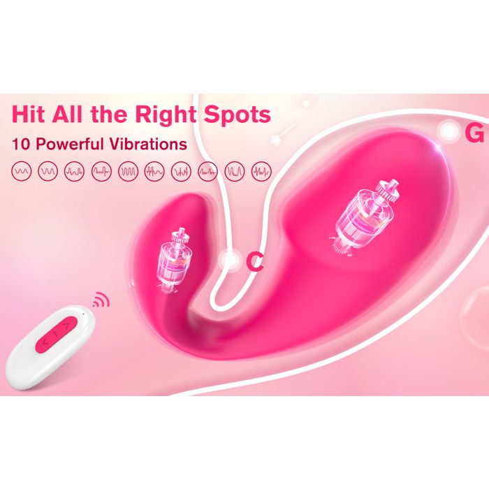 Vibromasseur Vaginal Avec Télécommande Et Appli - 10 Modes De Vibration, Silicone, Noir, Neuf