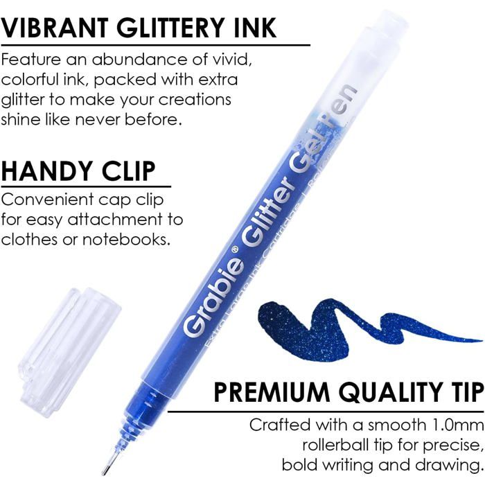 Gurkkst Ensemble de 48 Stylos à Encre Gel de Couleur Gel Paillettes Pour peinture, d'écriture et Gurkkst Ensemble de 48 Stylos à Encre Gel de Couleur Gel Paillettes Pour peinture, d'écriture et