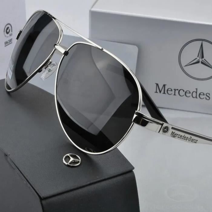 Chassis d or Lunettes de soleil polarisees classiques de luxe pour hommes et femmes Mercedes Benz Aviator Achat Vente lunettes de soleil Cdiscount