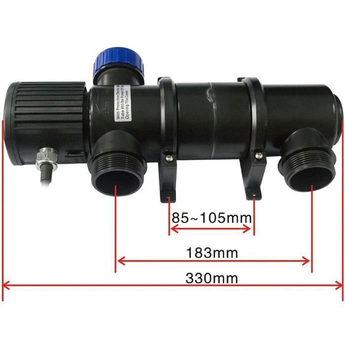 Clarificateur UV-C Pour Bassin & Aquarium Gardebruk – Stériliseur à Rayons UV 11W, Filtre Naturel Sans Chimie, Pour Eau Claire Et Saine