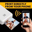 KODAK Pack Imprimante Photo Printer PM220 et cartouche MSC50 - Photos 5.4 * 8.6 cm, WIFI, Compatible avec iOS et Android - Blanc-3