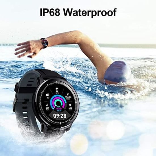 Montre Connectee Homme GOKOO Smartwatch Full Tactile Montre Sport Moniteur de Frequence Cardiaque Calories Fitness Tracker Etanche I Cdiscount Telephonie