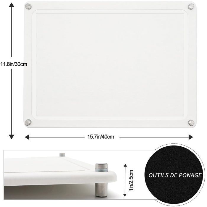 Tapis De Séchage Vaisselle En Diatomite 40x30 Cm - Pierre Absorbante Antidérapante Pour Comptoir