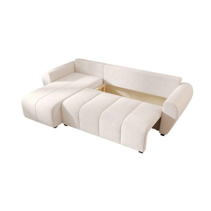 Canapé d’angle convertible MOLIA L Beige - Cdiscount Maison