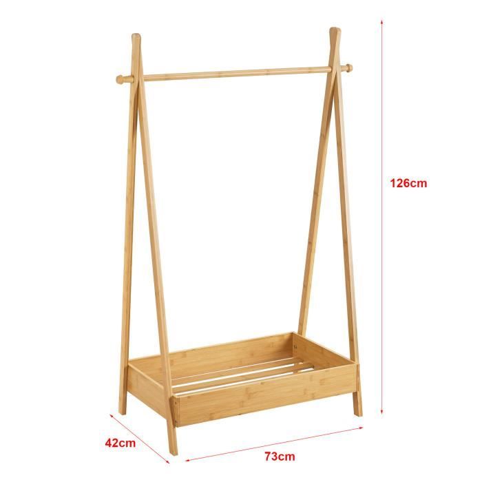 SoBuy Portant à vêtements Enfant, Penderie pour Enfants, Garde-Robe Enfants, Portant Vêtements