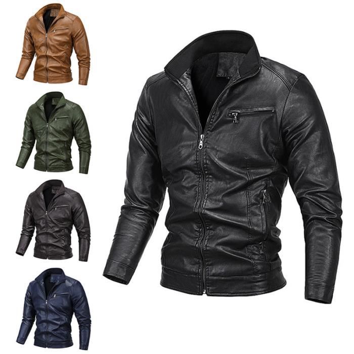 Veste en cuir homme 2019 best sale
