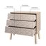 Sofia Commode 3 tiroirs L 80 x P 40 x H 75 cm Bois avec Motif