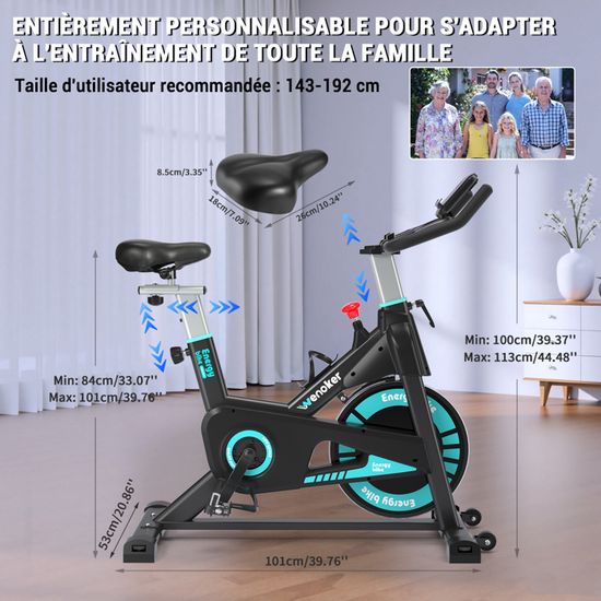 Wenoker Vélo D'appartement Pliable Pour La Maison, Vélo Stationnaire