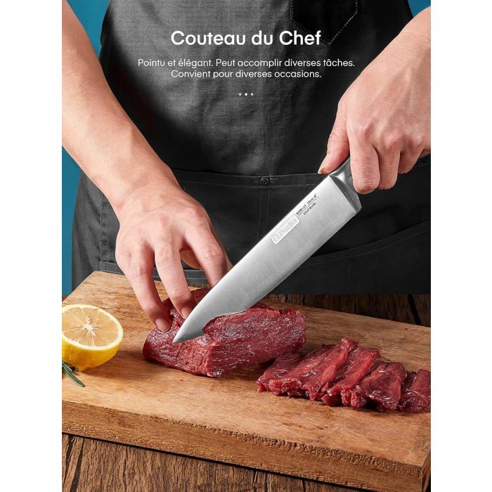 Couteau de cuisine - Couteaux de cuisine haut de gamme en bois de ronce
