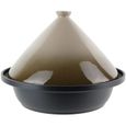 TAJINE  KC2404 Tajine Induction Fonte Aluminium Ronde Vitro-Ceramique INOX Taupe Cuisine Plat Cuisson, 30,2 x 30,2 x 23 cm326-0