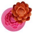 1pcs Moule en Silicone Forme de Fleur du Lotus pour Fabrication de Gelée au Lait, Dessert, Gâteau, Candy, Chocolate, Biscuits,-0
