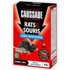 Anti Rats & Souris - CAUSSADE - CARSBL200 - 200g - Infestation - 10 Blocs fluorescents - Prêt à l'emploi