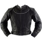 BLOUSON CUIR MOTO PISTE SCOOTER NOIR JLP RACING
