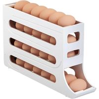 Distributeur D'œufs Pour Réfrigérateur,Rangement Oeufs Frigo,Rouler Automatiquement La Boîte À Œufs À 4 Niveaux,Réfrigérateur