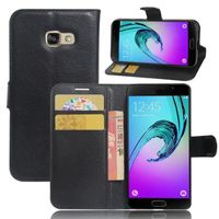 DuoHao® Galaxy A3 (2017) Etui avec Support PU Cuir Portefeuille Antichoc de Protection Samsung Galaxy A3 (2017) SM-A320F [Noir]