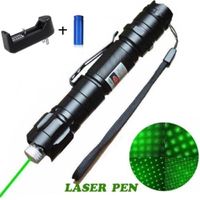 Ultra PowerNight Pointeur laser stroboscope 1mw vert+batterie+chargeur