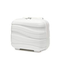 Kono Vanity Case Rigide ABS Léger Portable 34x30x17cm Trousse de Toilette pour Voyage, Blanc