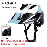 Casque vélo,casque de vélo vtt, lumières LED, gopro, support de caméra, cyclisme, Sport de plein air, équitation- Sky Blue Packet 1