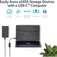 StarTech Câble USB C vers eSATA - 1m - 5Gbp - Pour HDD / SSD / ODD - Adaptateur de Disque Dur Externe - Convertisseur USB 3.0