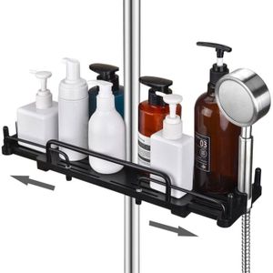 Support De Douche - Pour Shampoing, Savon, Lames De Rasoir Et Plus Suspendu Support De Porte Avec Paniers De Douche Sur 3 Niveaux Satin Mat