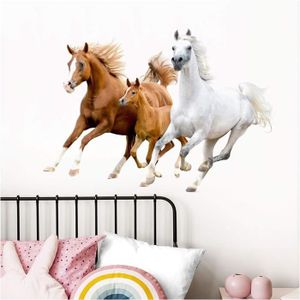 Sticker Adhésifs de France - cheval rose girly - chambre enfant