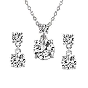 Femmes Perle Blanche Cristal Or Rose Bijoux Set Collier Femmes Perle Blanche Cristal Or Rose Bijoux Set Collier