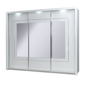 ARMOIRE DE CHAMBRE Armoire 3 portes coulissantes PANAREA. Miroirs LED