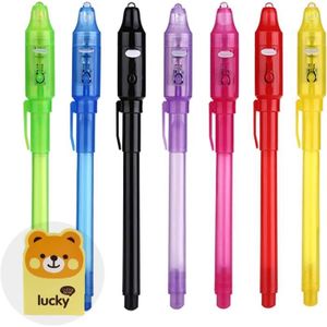SPOOKEYZ Ispy Stylo Encre Invisible Avec Lampe UV Stylo Feutre à Encre Invisible Cadeau D’Anniversaire Escape Game Enfant Crayon Magique 4 In 1 Lot De 4 