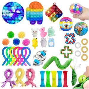 Fidget jouet sensoriel stress anxiété soulagement autisme jouets set push  kit bulle fidget jouets sensoriels pour enfants adultes décompression  cadeau