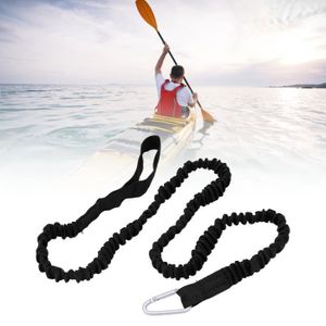 KAYAK Laisse de pagaie de kayak DRFEIFY - Nylon élastique anti-perdu - Noir