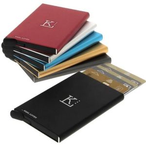 Porte carte,Boîtier de Protection Anti Rfid-NFC pour lecteur, verrou  d'identification, métal et Aluminium- 6pcs mix color