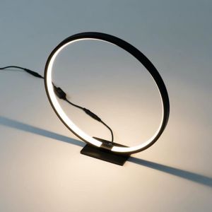 LAMPE A POSER Lampe moderne anneau LED noire 32 Ø - Felicia