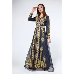 DJELLABA – CAFTAN – TAKCHITA caftan takchita RIM abaya bleu gris karakou robe oriental Dubai sari missindya