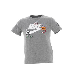 T-SHIRT Tee shirt manches courtes Nikemojii futura tee - Nike kid - Gris anthracite foncé - Ajustée - Enfant