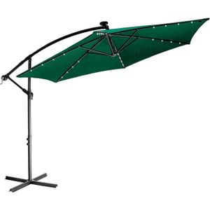 PARASOL Parasol déporté Stilista® Ø 3 m avec LEDs et manivelle - Vert