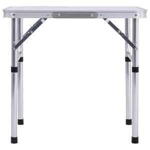 TABLE DE CAMPING Zerodis Table pliable de camping Blanc Aluminium 6