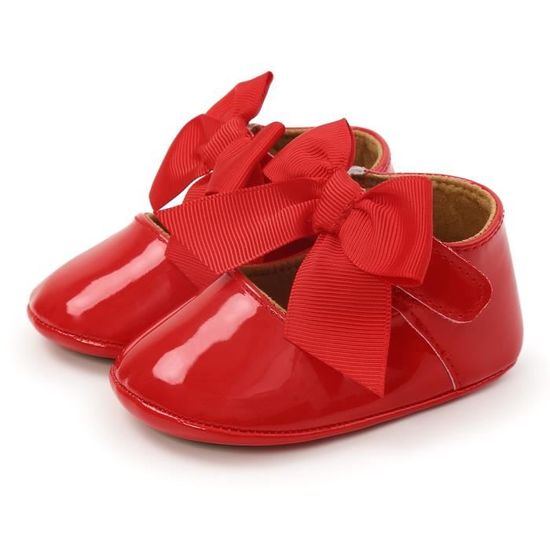 Couleur rouge taille 0 6 mois 11CM chaussures de princesse rose