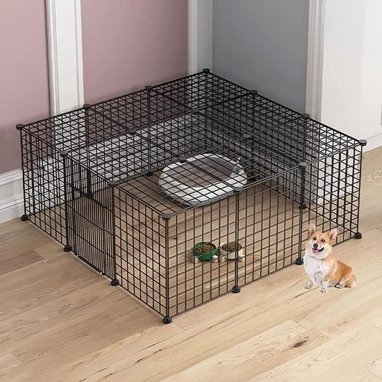 Cage pour Chat Grand Enclos pour Chat Intérieur Petits Animaux Cages Caisse pour Chaton