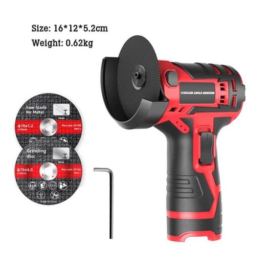 Meuleuse D'angle Sans Fil 115mm Brushless Batterie Li-Ion 20V 1 Batterie 4000mah 8000rpm 89206800