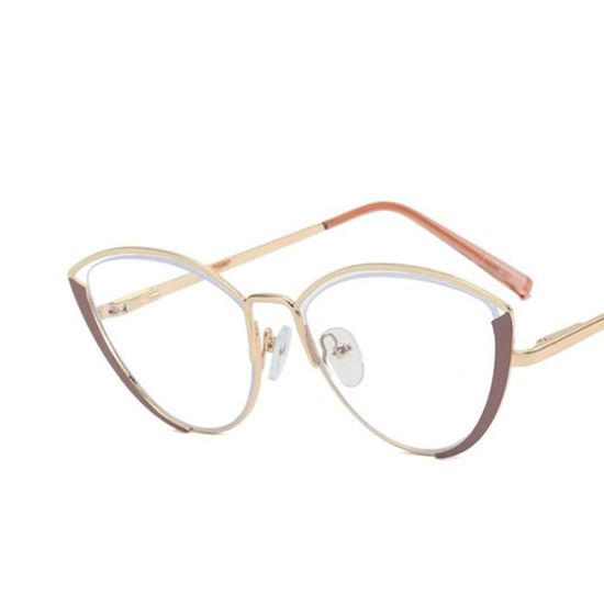 Lunettes De Vue Femmes Style œil De Chat - Monture Marron/ Noir - Verres Transparents - Neuf Avec étiquettes