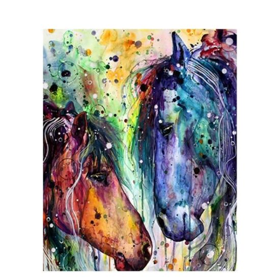 Kits de peinture acrylique par numéros d'animaux pour adultes, toile avec cadre, images à l'huile, des 60x75cm diy frame -BW6524 - Maison