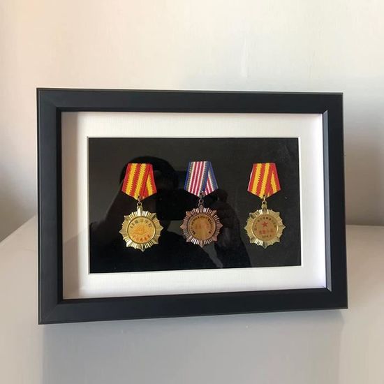 Cadre médaille en Bois,pour médaillesdécorations,épingles,insignes