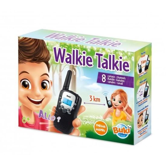 Talkie walkie BUKI France - Jeu découverte - 8 canaux - Portée 3 km - À partir de 8 ans