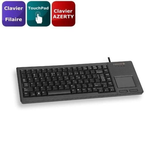 CHERRY Clavier XS G84-5500 - Filaire - AZERTY - Technologie Cherry ML - Pavé tactile intégré - Noir