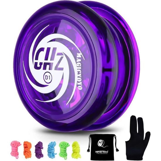 Yoyo K2 Crystal Inovashon - Yoyo Professionnel Réactif Double Fonction (débutant à Expert) - Bleu/Orange