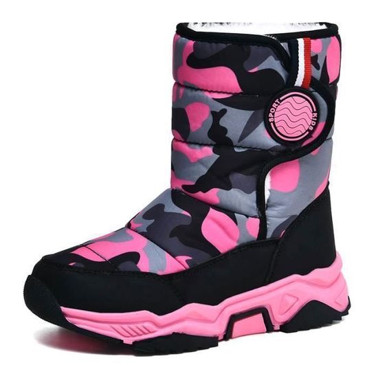 Bottines D'hiver Enfants HSNA - Doublure Chaude - Semelle Antidérapante - Taille 29-39